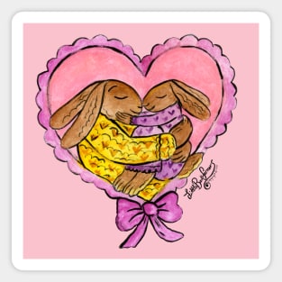 Sweetest Mother and Daughter Pajama Party!  Mommy & Me!  Mom and me! Mother's Day Super Rabbits! Magnet